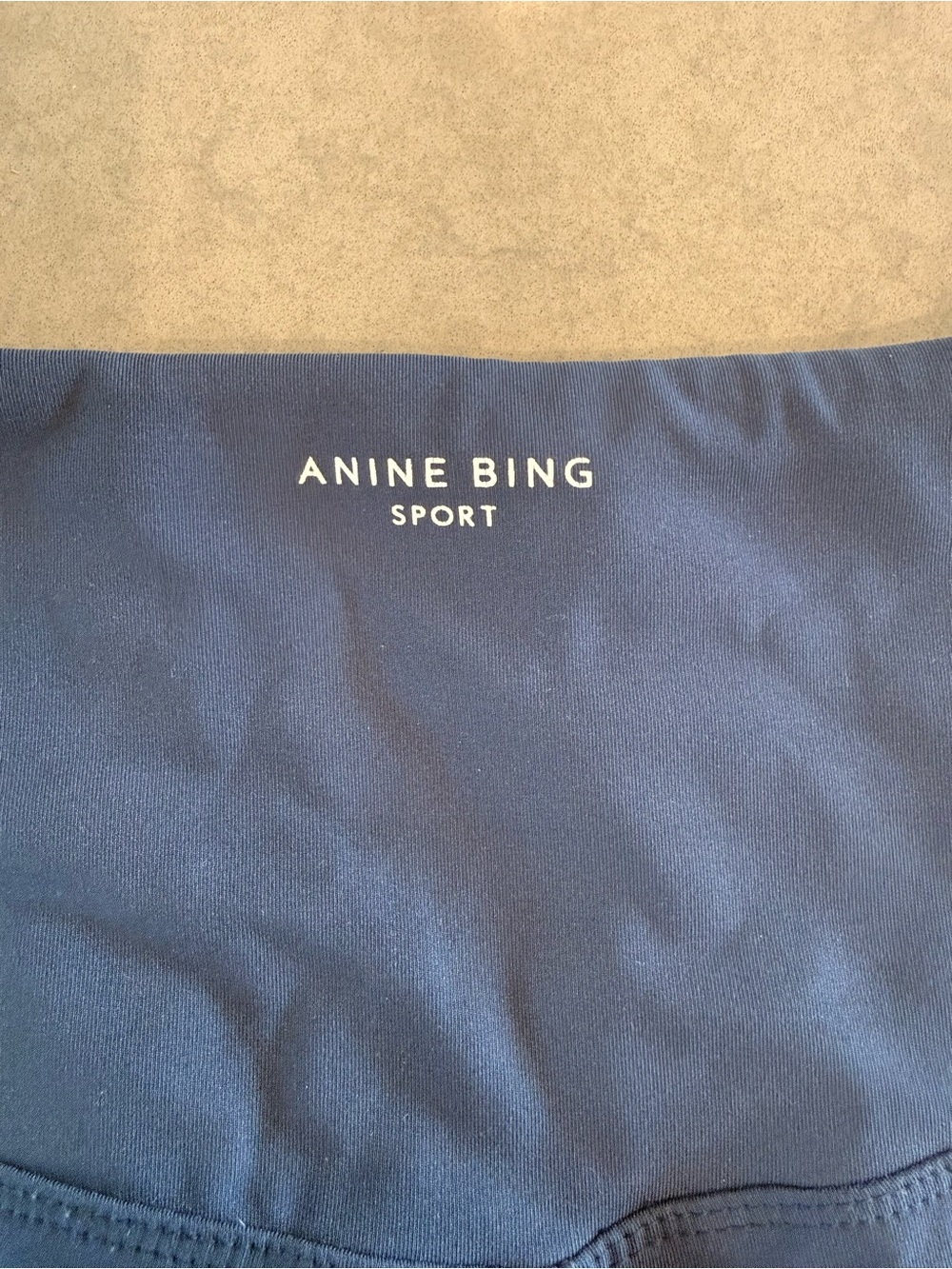 Anine Bing Sport Blue High-Waist bike shorts